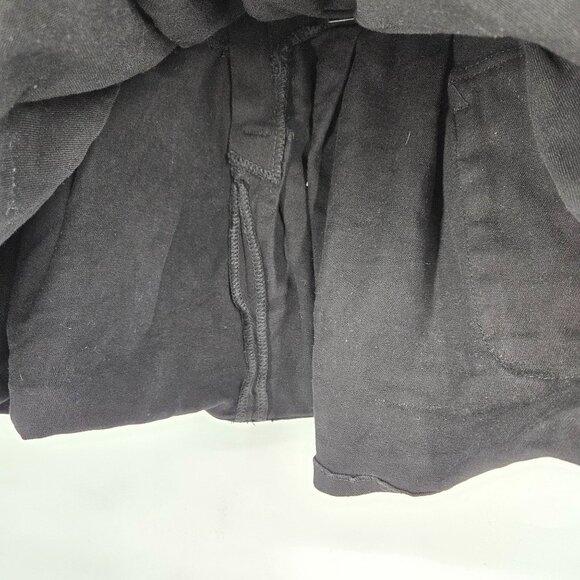 Hot Topic Mini Short Denim Jean Skirt Small Black Pocket Zipper Ring Gothic Punk - Picture 5 of 9